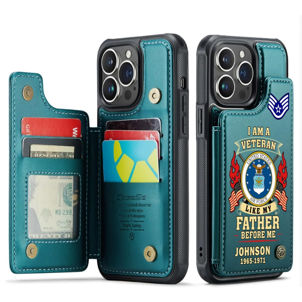 US Air Force , E 9 Air Force Chief Master Sergeant - Leather Flip Phone Case - Image 5