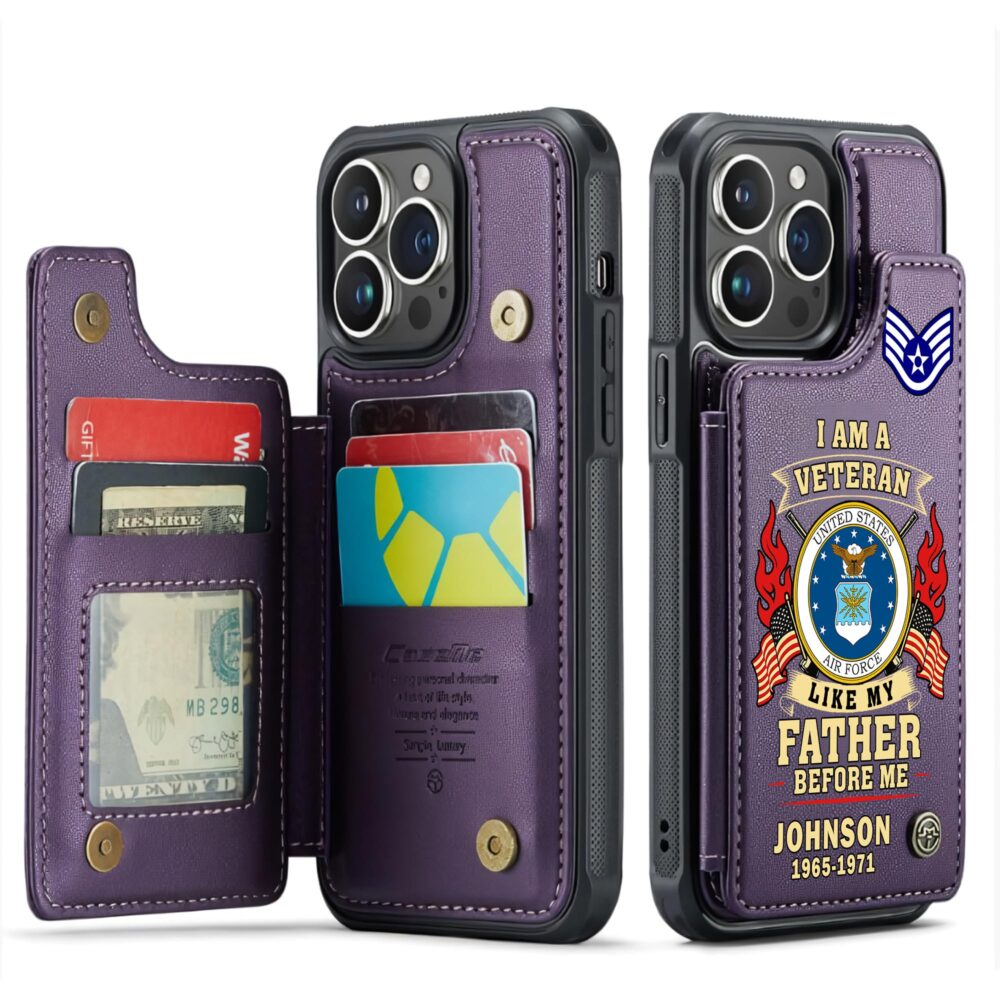 US Air Force , E 9 Air Force Chief Master Sergeant - Leather Flip Phone Case - Image 6