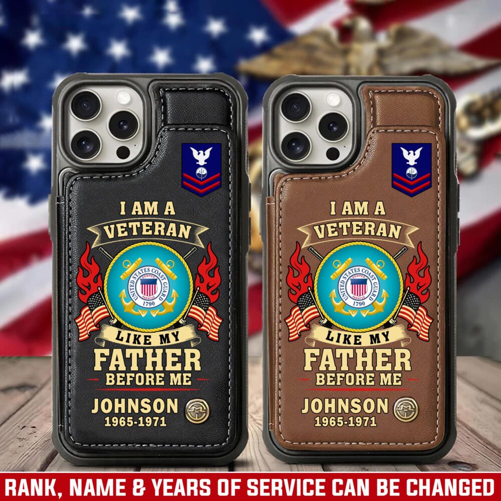 US Coast Guard, Lest We Forget - Leather Flip Phone Case