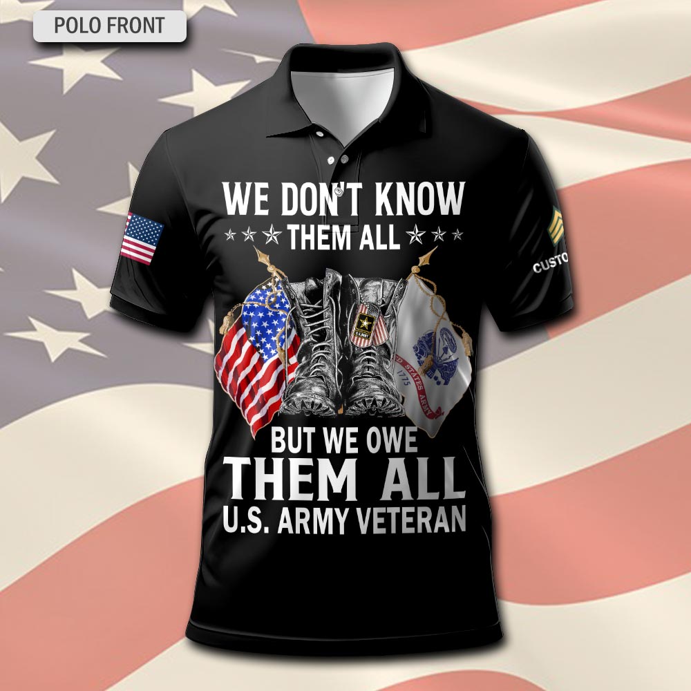US Army, E 7 Army Master Specialist - Polo Shirt - Image 2