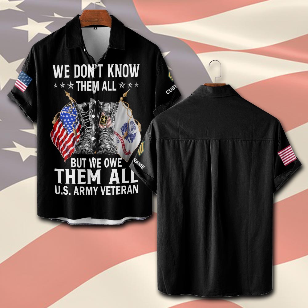 US Army, I Walked The Walk - Short Sleeve Button Shirt