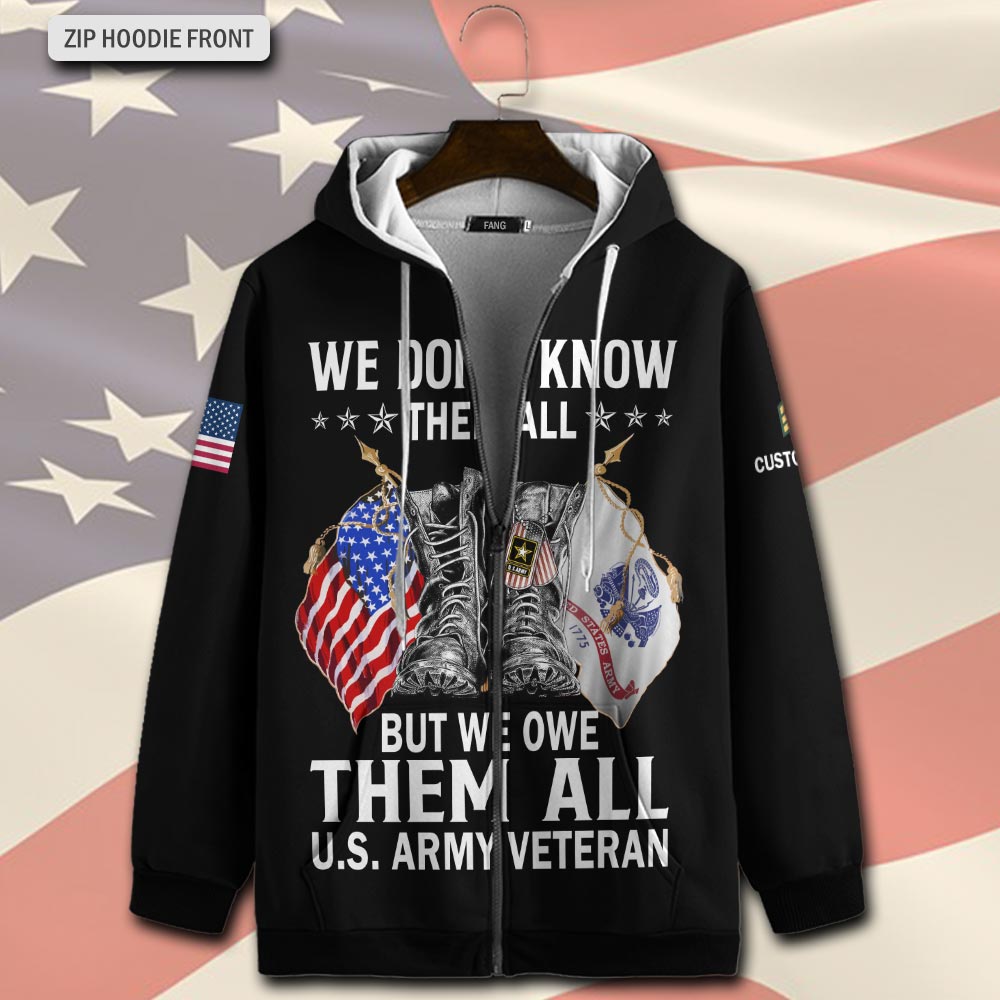 US Army, I Walked The Walk - Zip Hoodie - Image 2