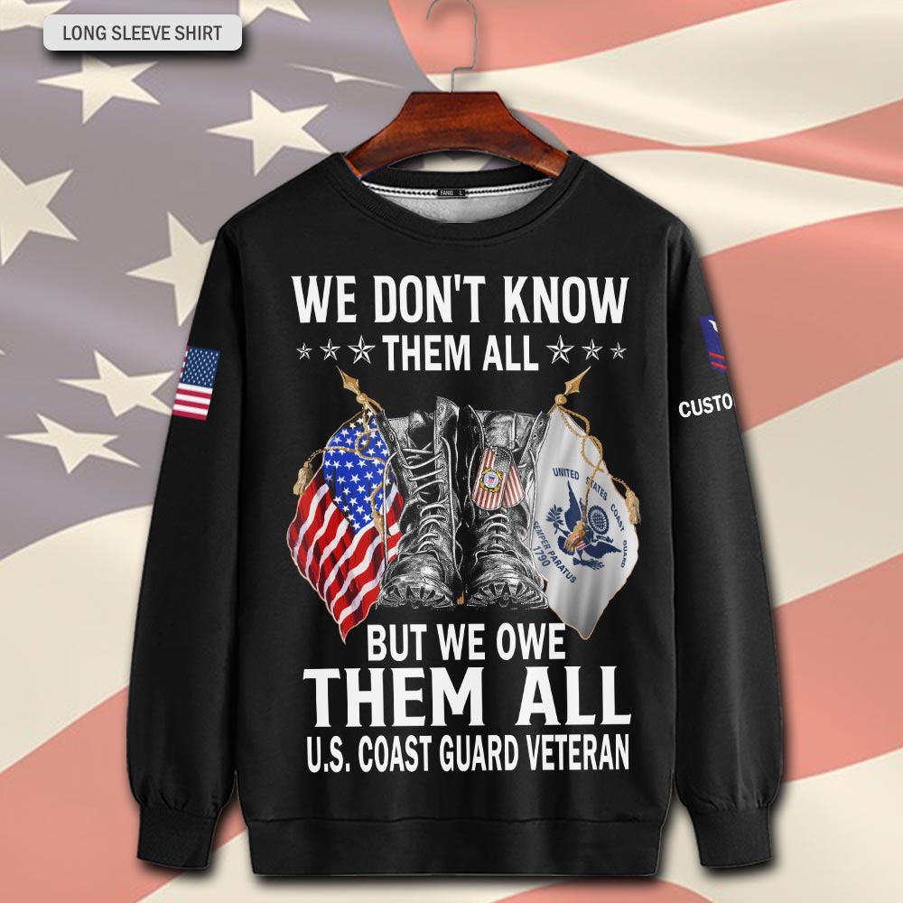 US Coast Guard, American By Birth, Veteran By Choice - Sweatshirt - Image 2