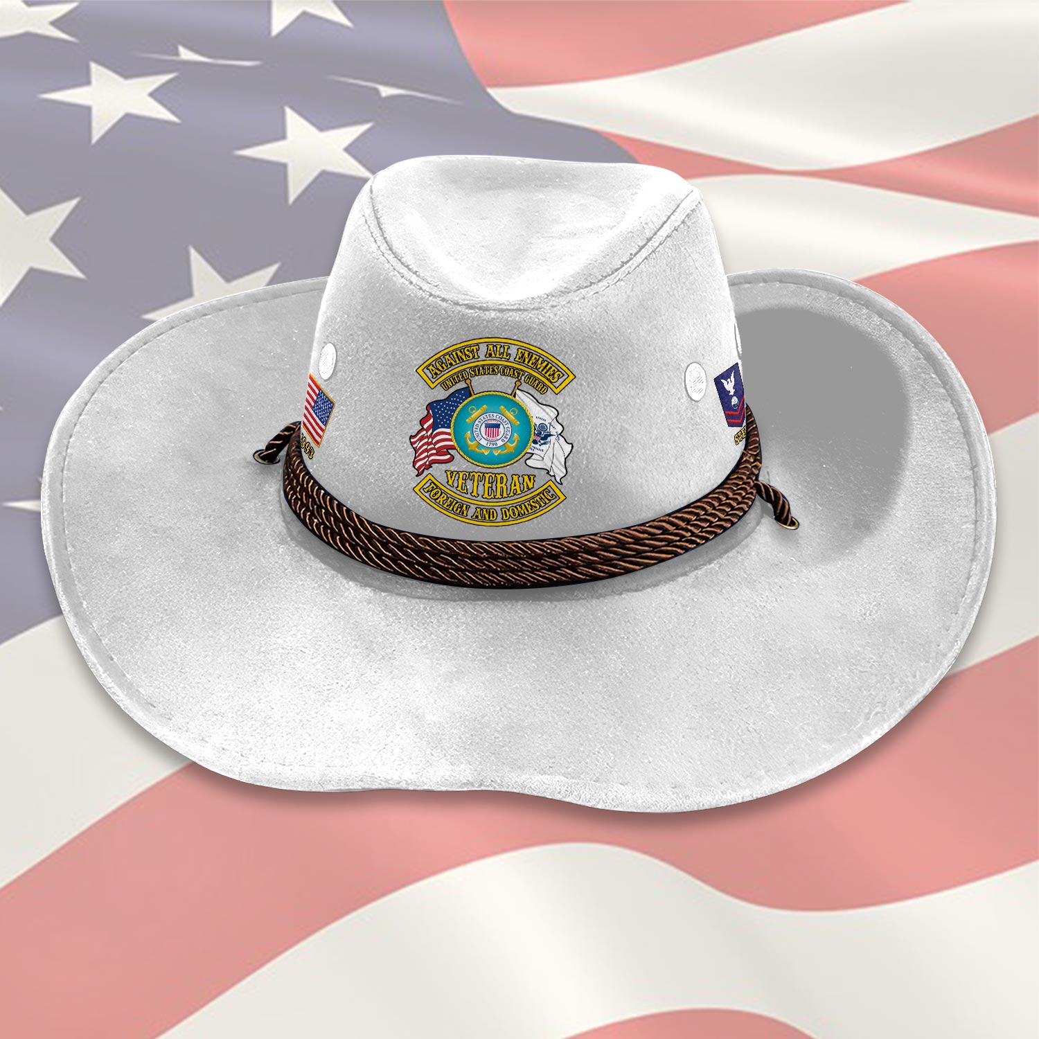 US Coast Guard, All Gave Some, Some Gave All - Cowboy Hat - Image 6