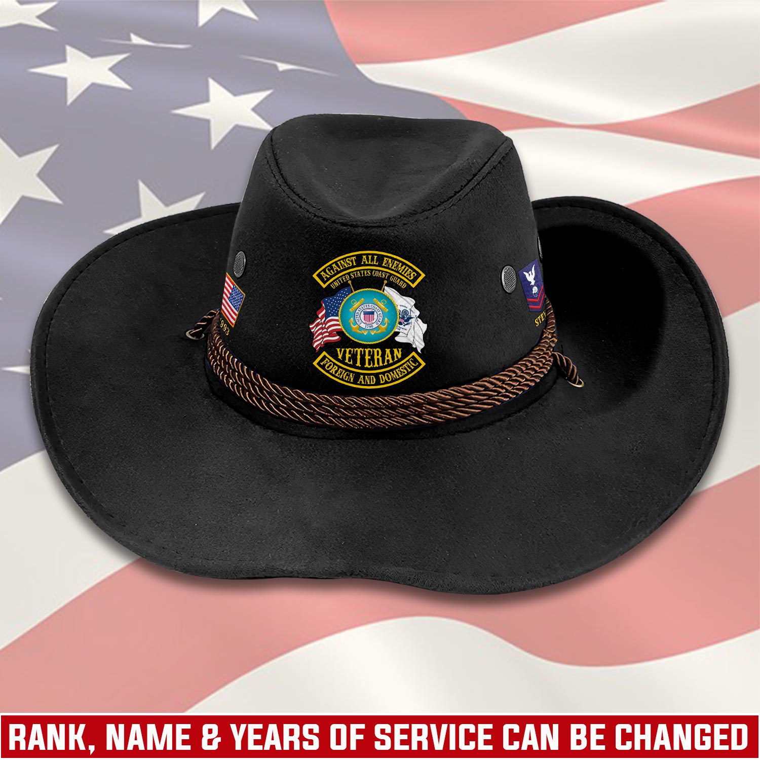 US Coast Guard, All Gave Some, Some Gave All - Cowboy Hat