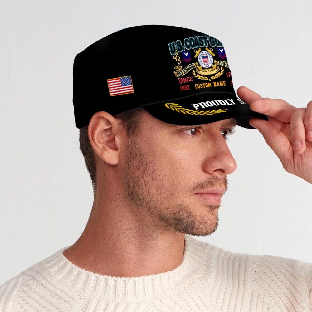 US Coast Guard, E 2 White - Military Cap - Image 3