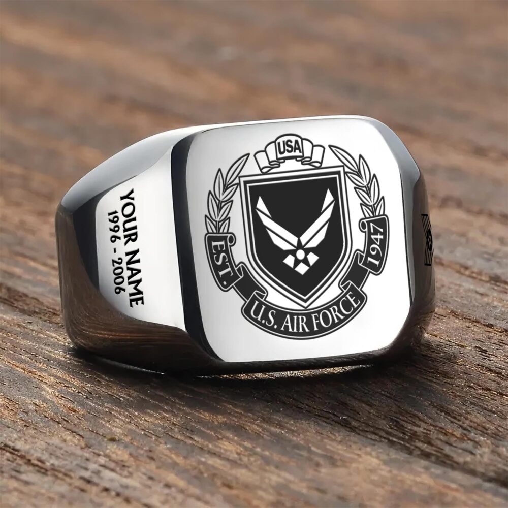 US Air Force , O 5 Air Force Lieutenant Colonel - Engraved Men's Ring - Image 3