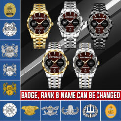 Navy Badge, The Sea is Ours - Diamond-Cut Bezel Watch