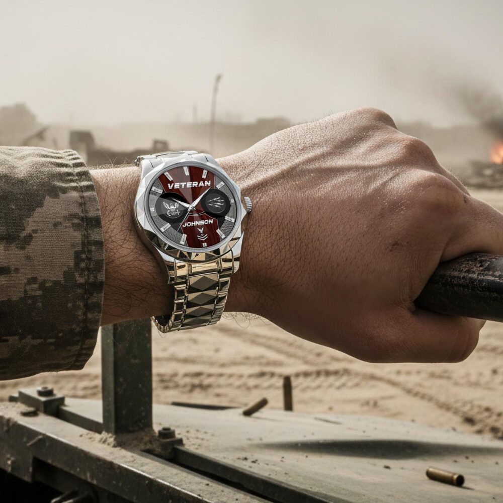 Navy Rating, The Sea is Ours - Diamond-Cut Bezel Watch - Image 4