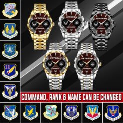 Air Force Command, Honor The Fallen - Diamond-Cut Bezel Watch