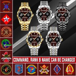 Marine Battalion, Remember - Honor - Respect - Diamond-Cut Bezel Watch