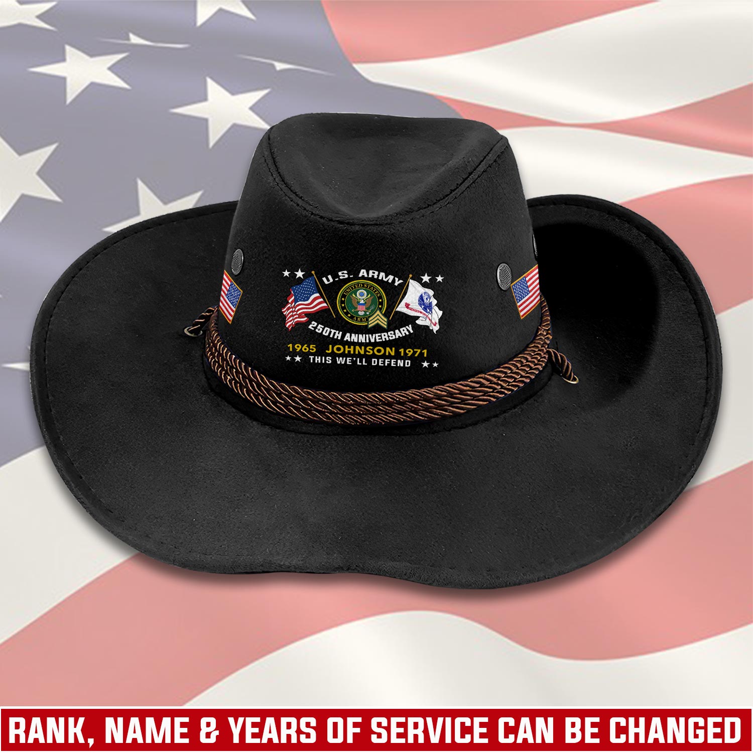 US Army, Once A Soldier, Always A Soldier - Cowboy Hat