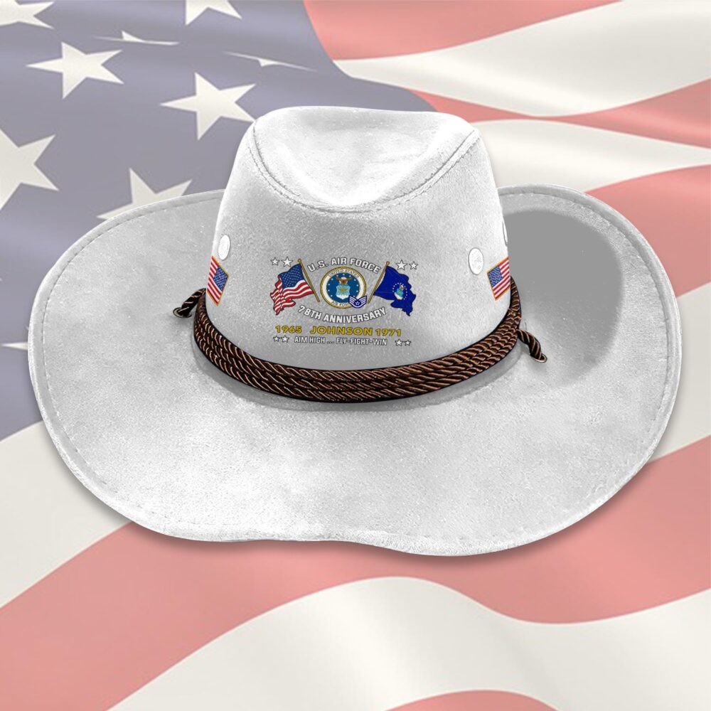 US Air Force , Honor The Fallen - Cowboy Hat - Image 6