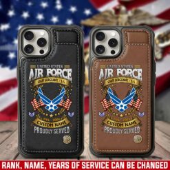 US Air Force , Proud Veteran - Leather Flip Phone Case