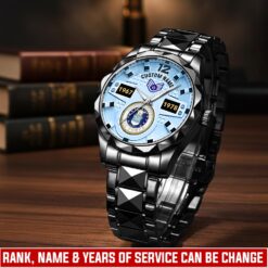 US Air Force, Land Of The Free, Because Of The Brave - Diamond-Cut Bezel Watch