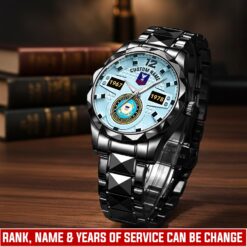 US Coast Guard, E 6 Gold - Diamond-Cut Bezel Watch