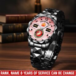 US Marine Corps, O 2 Marines First Lieutenant - Diamond-Cut Bezel Watch