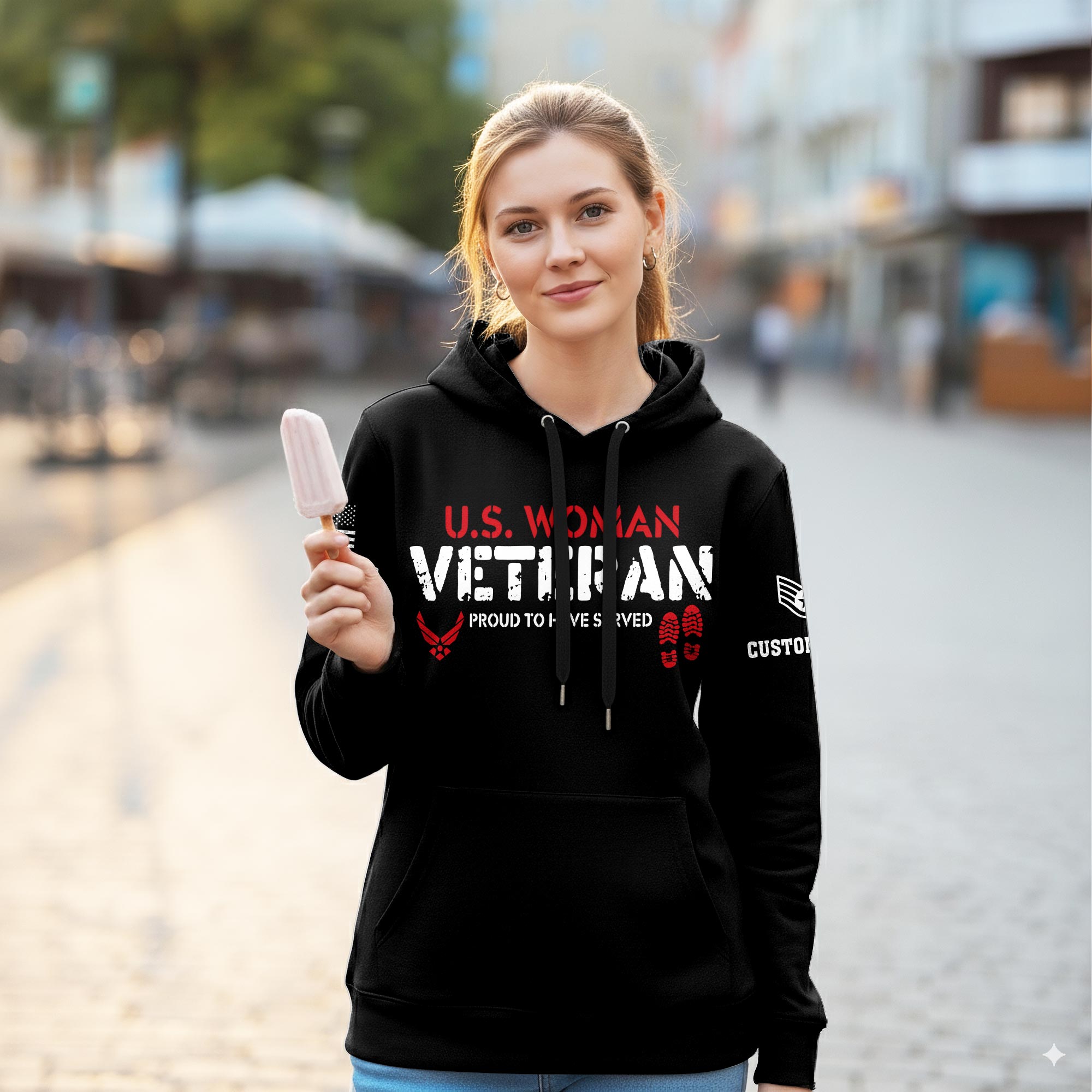 US Air Force , No One Fights Alone - Women Hoodie - Image 2