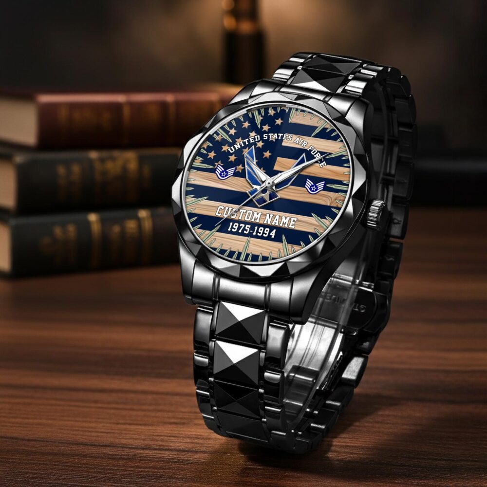 US Air Force, Once An Airman, Always An Airman - Diamond-Cut Bezel Watch - Image 3