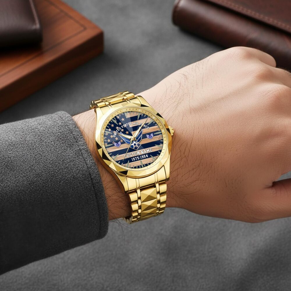US Air Force, Once An Airman, Always An Airman - Diamond-Cut Bezel Watch - Image 5