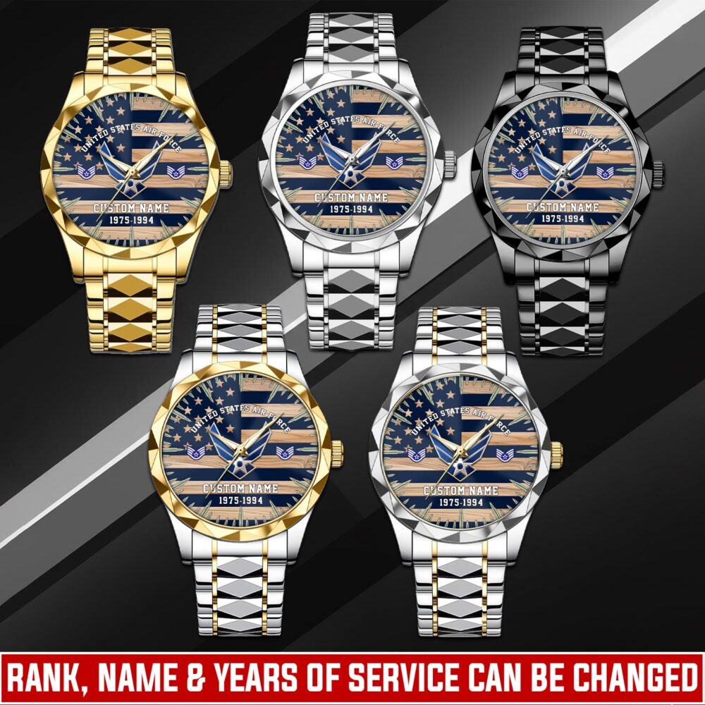 US Air Force, Once An Airman, Always An Airman - Diamond-Cut Bezel Watch