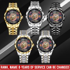 US Marine Corps, Defender of Freedom - Diamond-Cut Bezel Watch