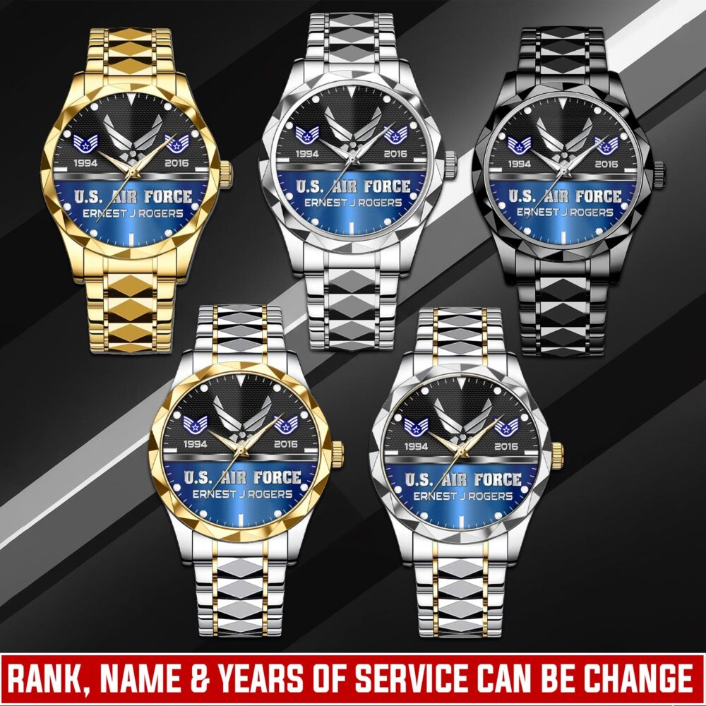 US Air Force, E 7 Air Force First Sergeant - Diamond-Cut Bezel Watch