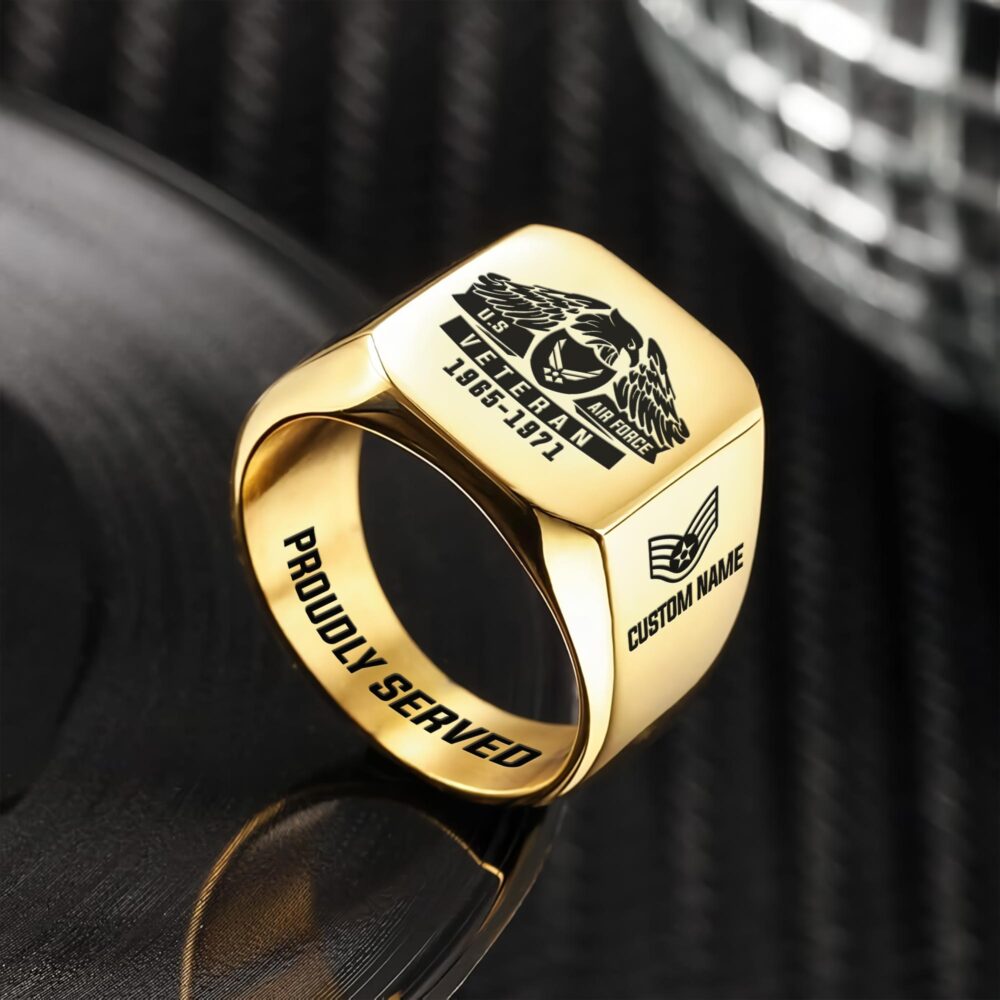 US Air Force , O 4 Air Force Major - Engraved Men's Ring - Image 2