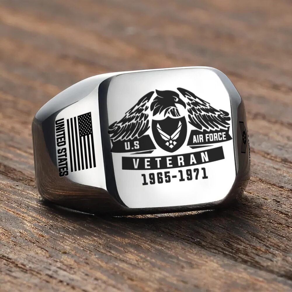 US Air Force , O 4 Air Force Major - Engraved Men's Ring - Image 3