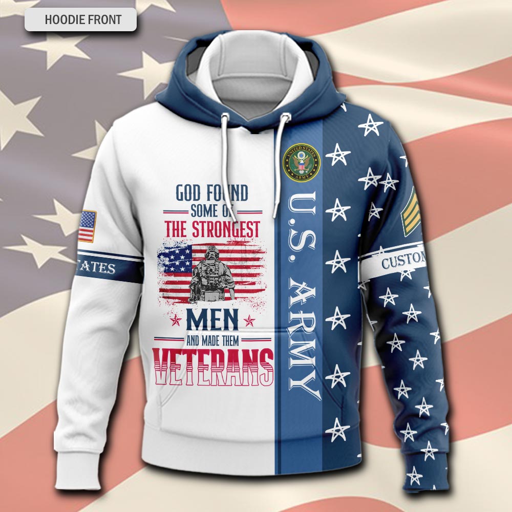 US Army, American By Birth, Veteran By Choice - Hoodie - Image 2