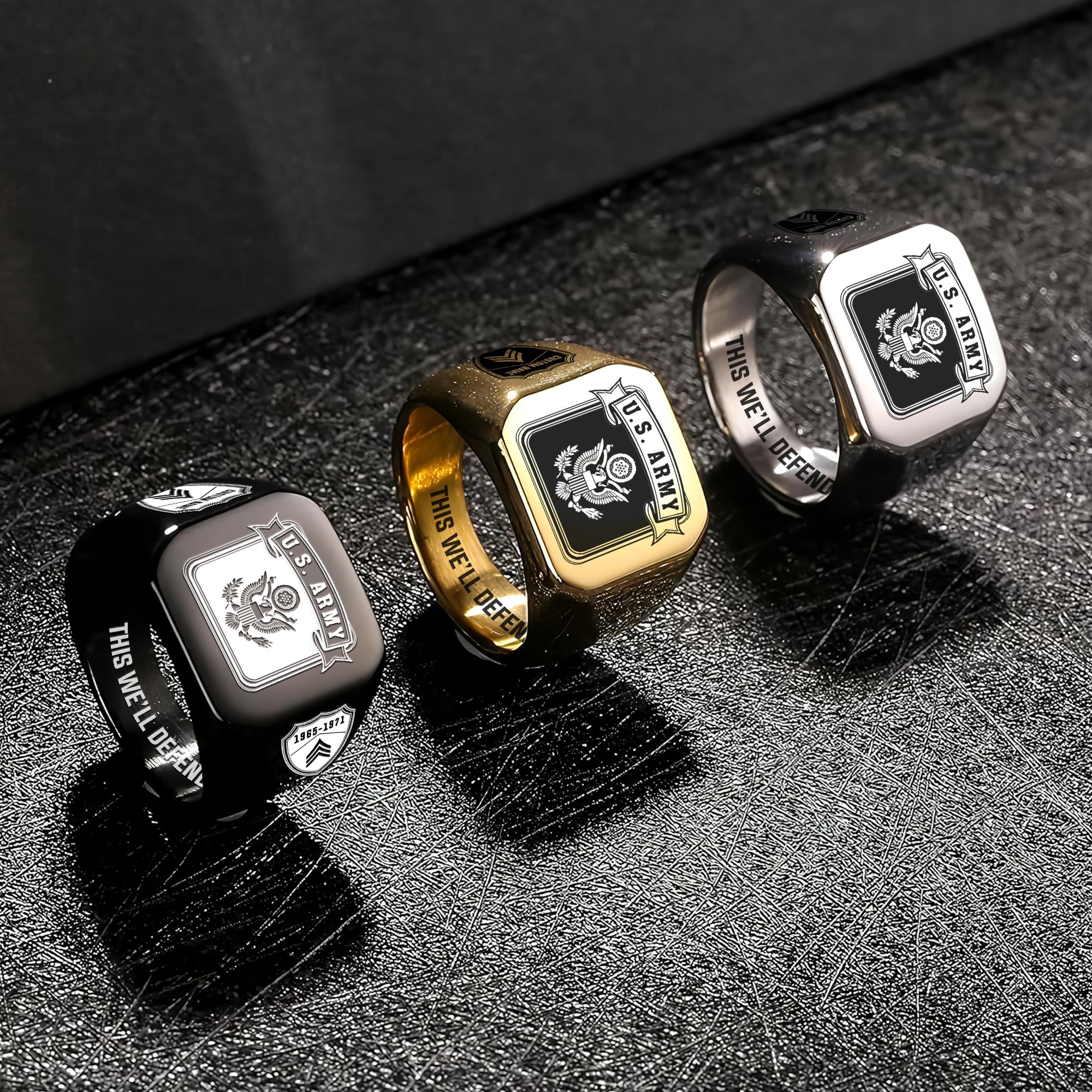US Army, Be All You Can Be - Engraved Men's Ring - Image 7