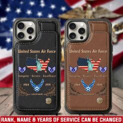 US Air Force , Duty, Honor, Country - Leather Flip Phone Case