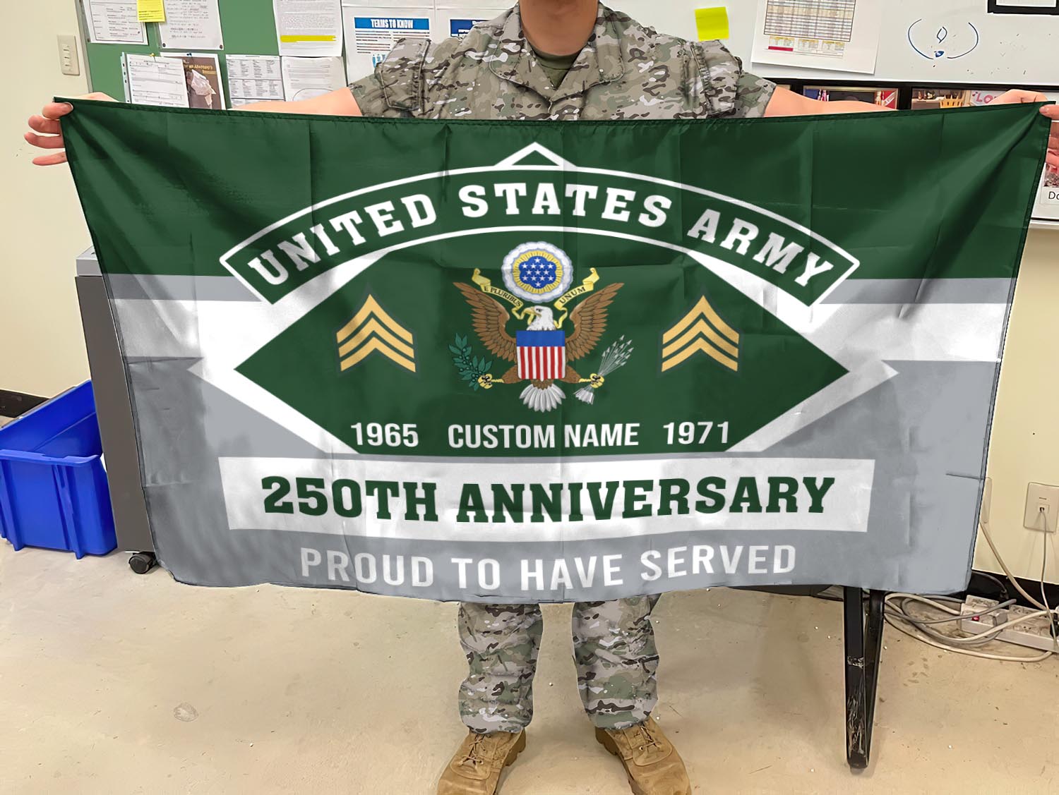 US Army, E 5 Army Specialist - Flying Flag 3×5 Feet(90×150 Cm) - Image 3