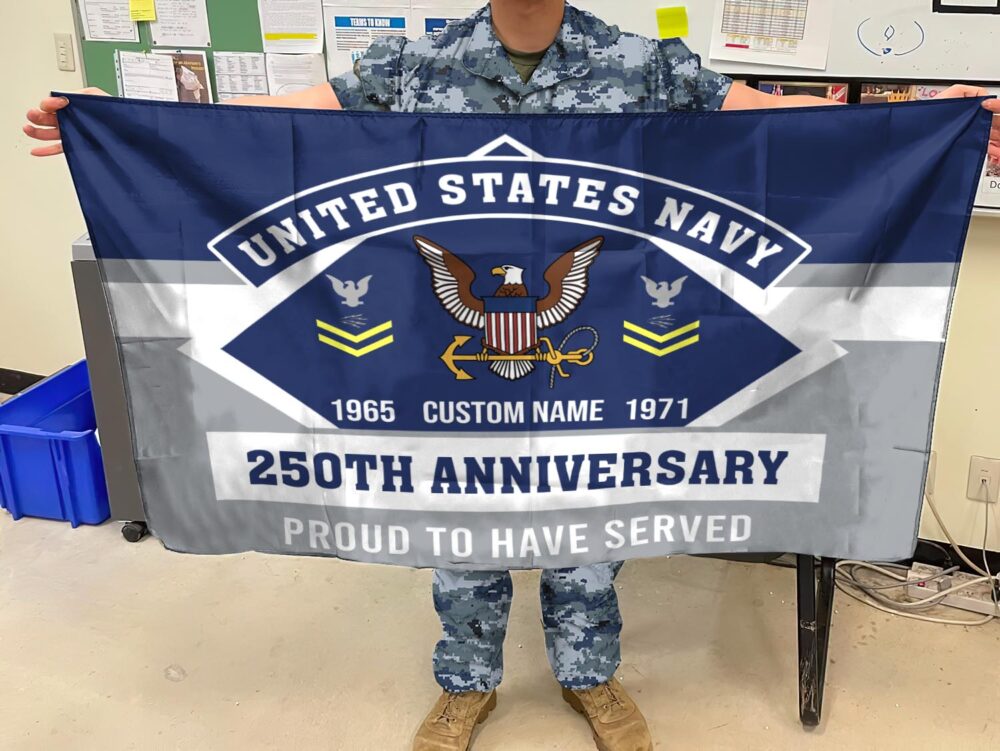 US Navy, E 4 Gold - Flying Flag 5×8 Feet(152×244 Cm) - Image 3