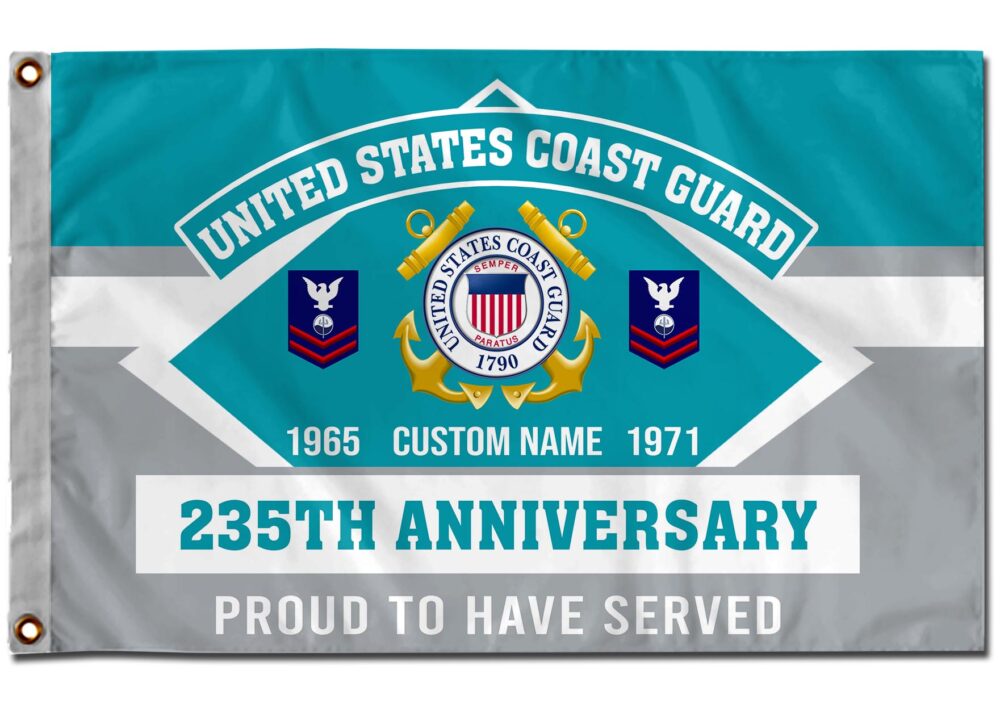 US Coast Guard, Thank a Veteran - Flying Flag 4×6 Feet(123×183 Cm) - Image 2