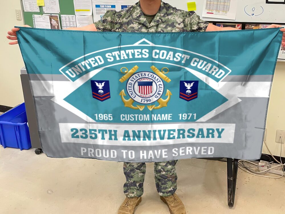US Coast Guard, Thank a Veteran - Flying Flag 4×6 Feet(123×183 Cm) - Image 3