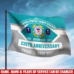 US Coast Guard, E 5 Red - Flying Flag 3×5 Feet(90×150 Cm)