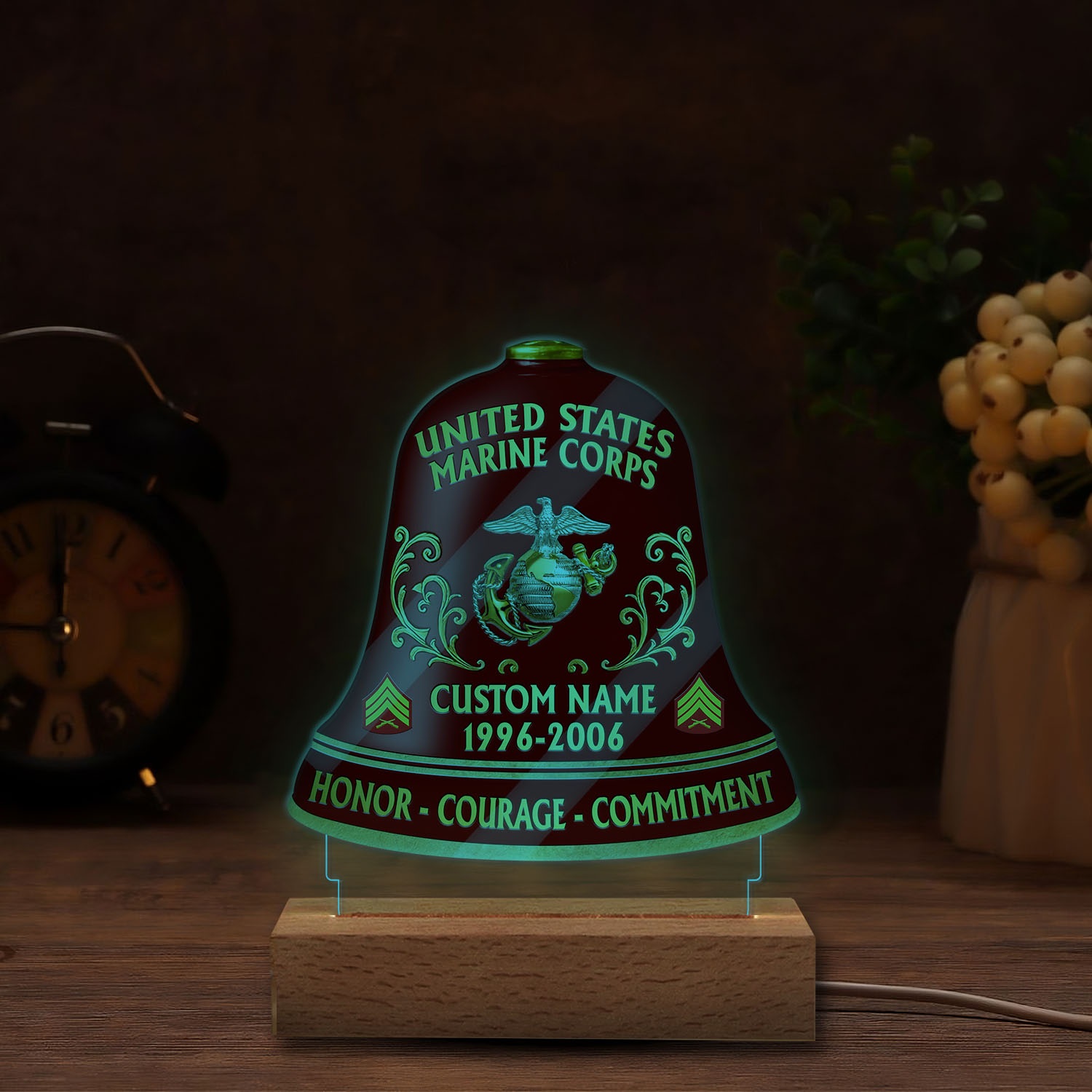 US Marine Corps, No One Gets Left Behind - Personalized Led Lamp - Image 6