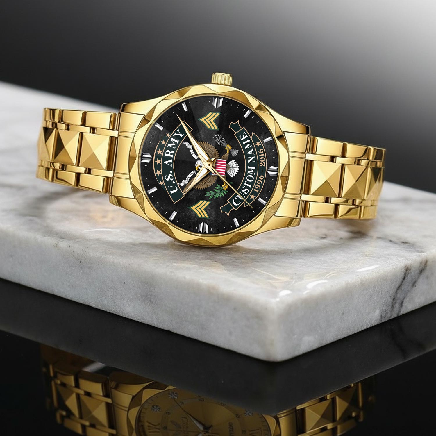 US Army, Thank a Veteran - Diamond-Cut Bezel Watch - Image 2