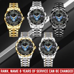 US Air Force, E 8 Air Force Senior Master Sergeant - Diamond-Cut Bezel Watch