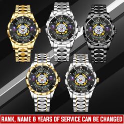 US Coast Guard, Served With Pride - Diamond-Cut Bezel Watch