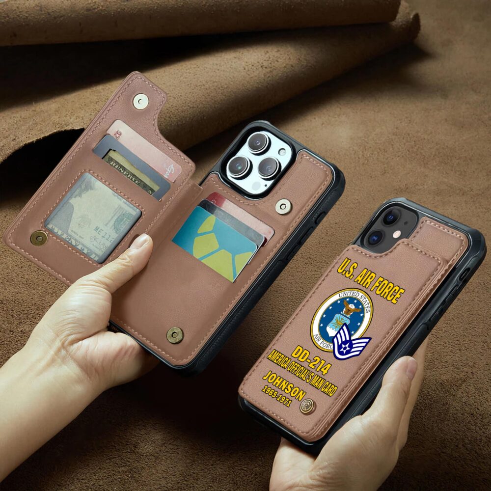 US Air Force , No One Gets Left Behind - Leather Flip Phone Case - Image 2