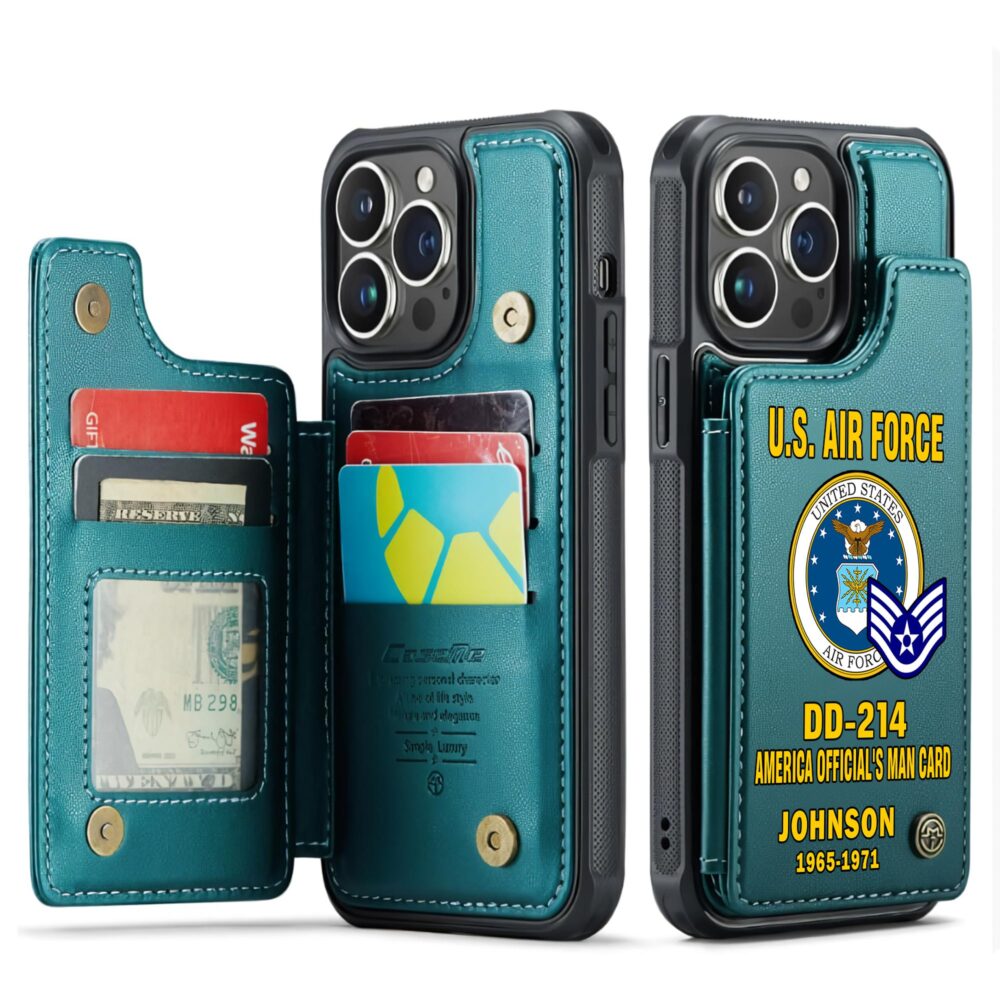 US Air Force , No One Gets Left Behind - Leather Flip Phone Case - Image 5