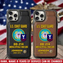 US Coast Guard, E 3 Red - Leather Flip Phone Case