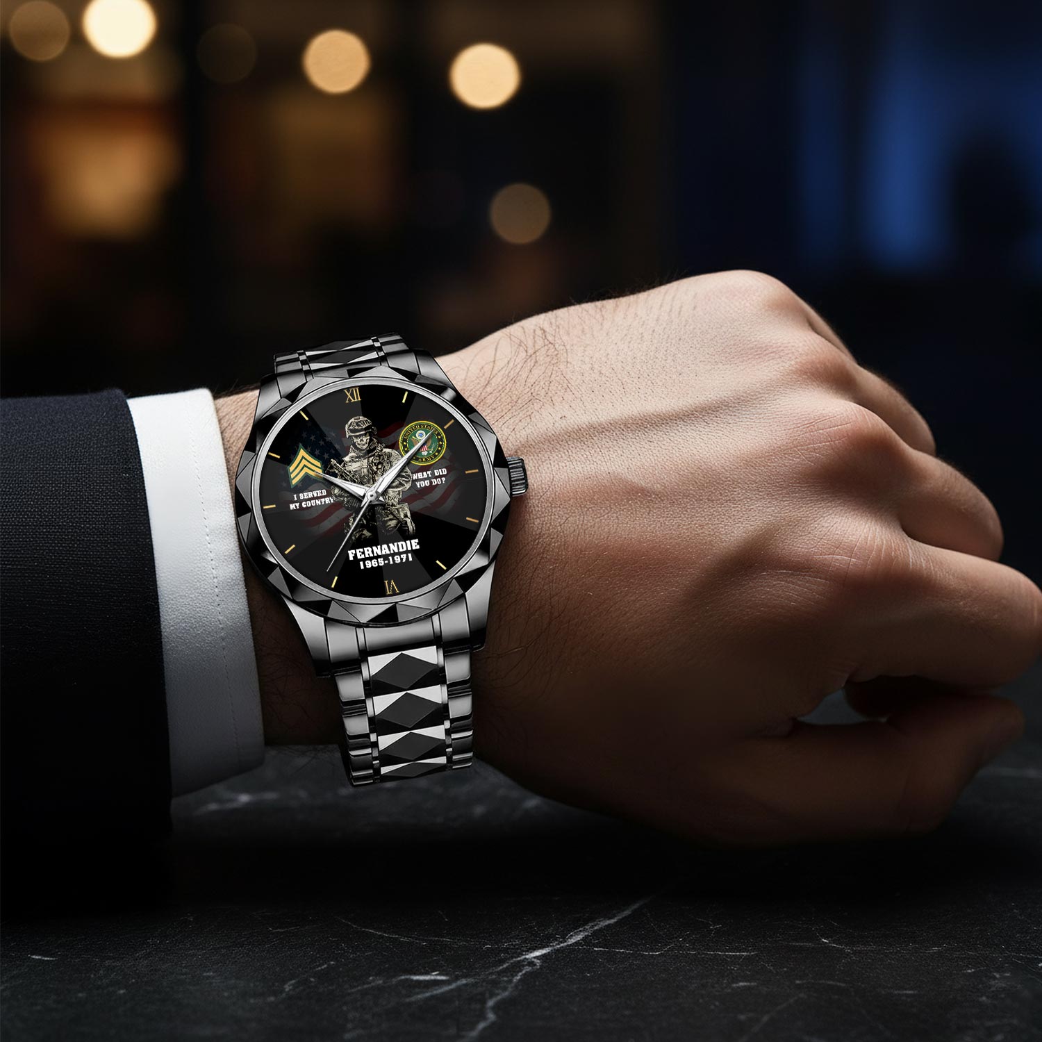 US Army, Be All You Can Be - Diamond-Cut Bezel Watch - Image 8