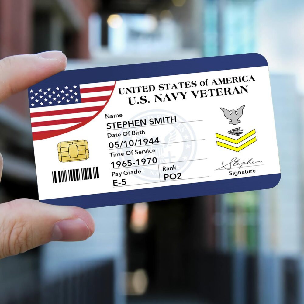 US Navy, E 5 Gold - Printed Metal Card - Image 2