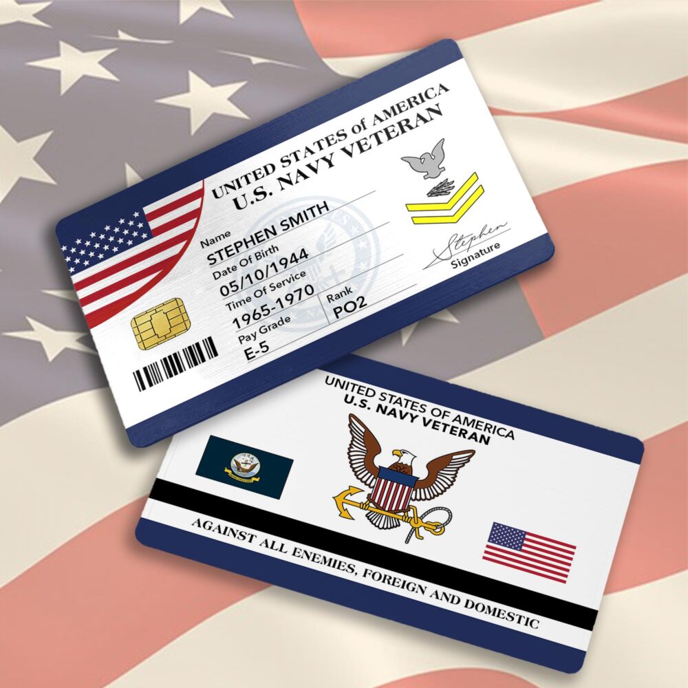 US Navy, E 5 Gold - Printed Metal Card - Image 3