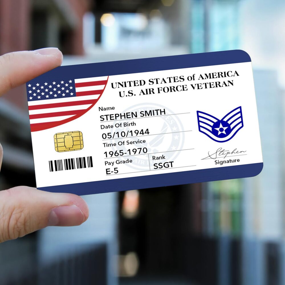 US Air Force , Land Of The Free, Because Of The Brave - Printed Metal Card - Image 2