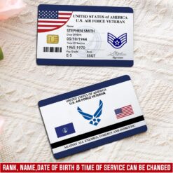 US Air Force , Land Of The Free, Because Of The Brave - Printed Metal Card
