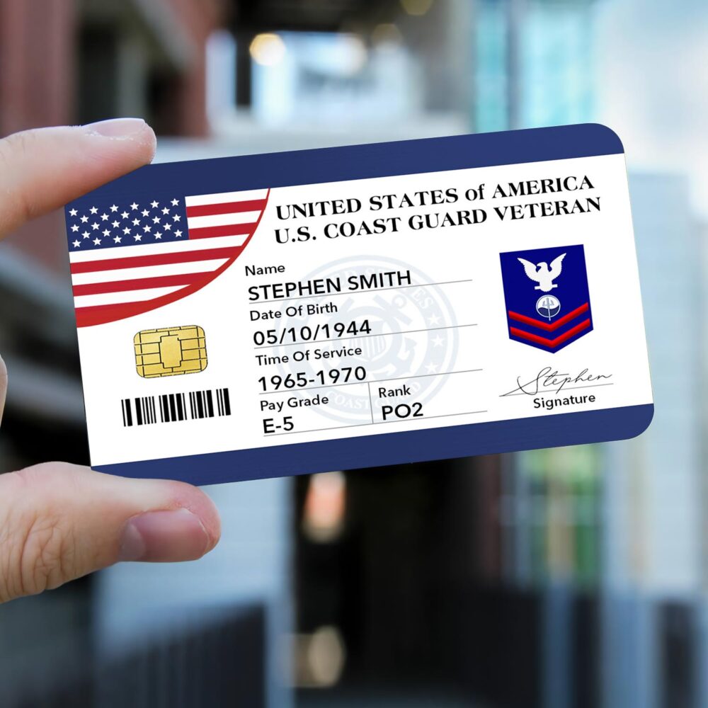 US Coast Guard, Semper Paratus - Printed Metal Card - Image 2